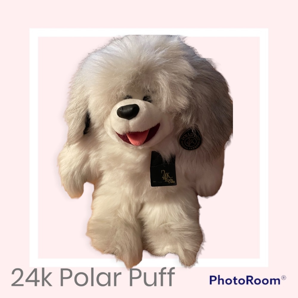 Vintage 24K Polar Puff SHEEP Dog 1991 Polar Puff Special Effects 18"
